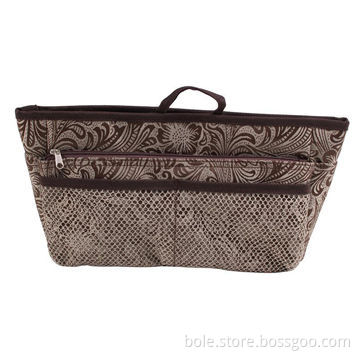 Nylon cosmetic bag with multi pockets